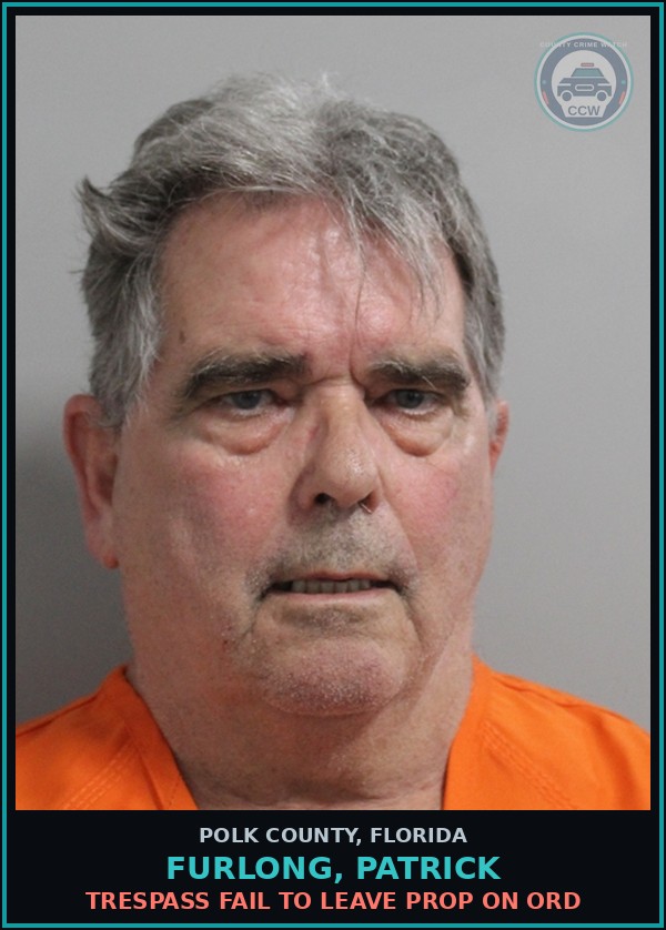 Booking mugshot of FURLONG, PATRICK in Polk County