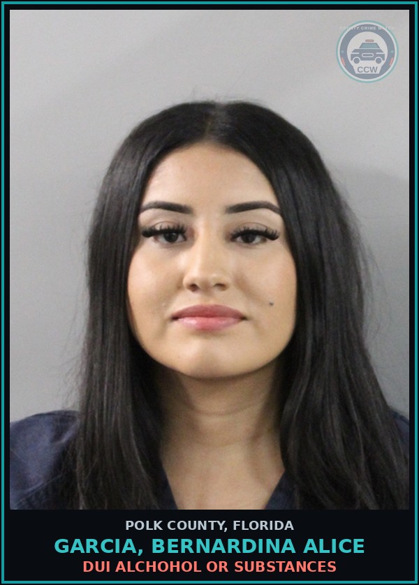 Booking mugshot of GARCIA, BERNARDINA ALICE in Polk County