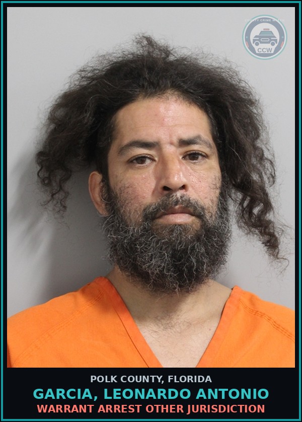 Booking mugshot of GARCIA, LEONARDO ANTONIO in Polk County