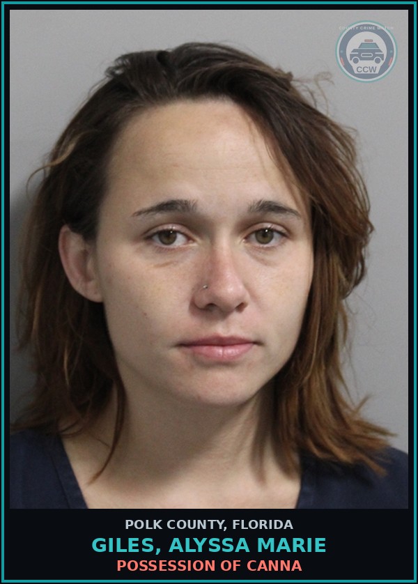 Booking mugshot of GILES, ALYSSA MARIE in Polk County