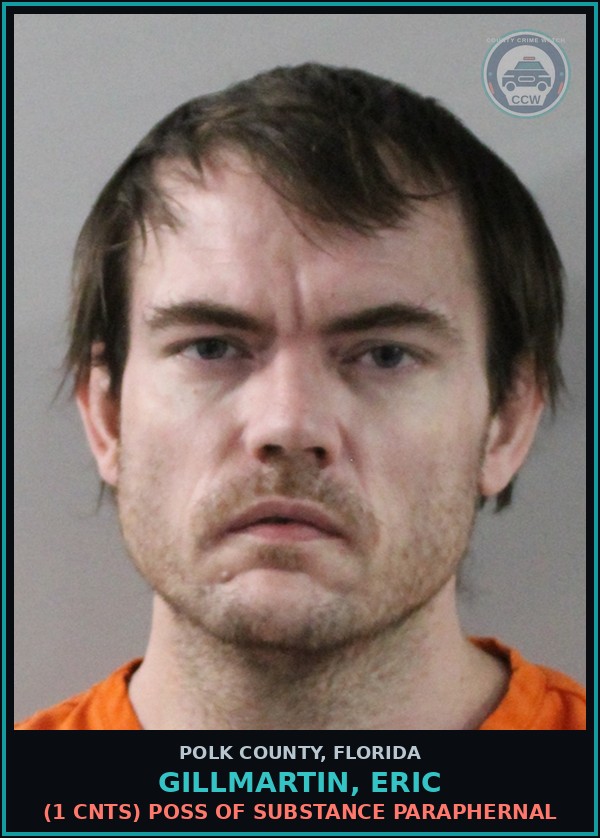 Booking mugshot of GILLMARTIN, ERIC in Polk County