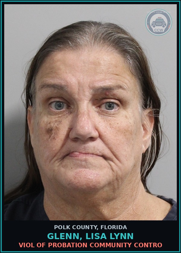 Booking mugshot of GLENN, LISA LYNN in Polk County