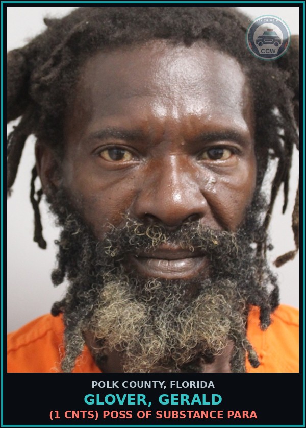 Booking mugshot of GLOVER, GERALD in Polk County