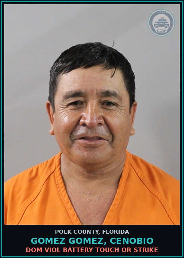 Booking mugshot of GOMEZ GOMEZ, CENOBIO in Polk County