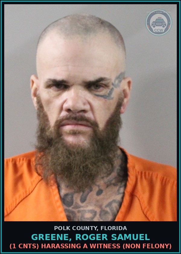 Booking mugshot of GREENE, ROGER SAMUEL in Polk County