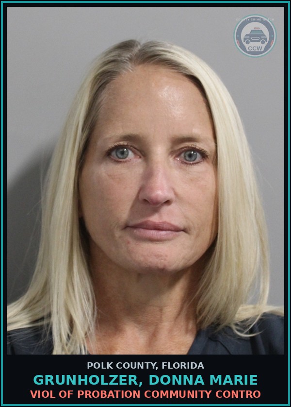 Booking mugshot of GRUNHOLZER, DONNA MARIE in Polk County