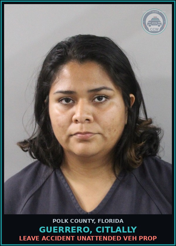 Booking mugshot of GUERRERO, CITLALLY in Polk County