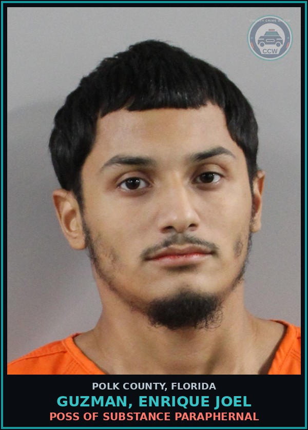 Booking mugshot of GUZMAN, ENRIQUE JOEL in Polk County