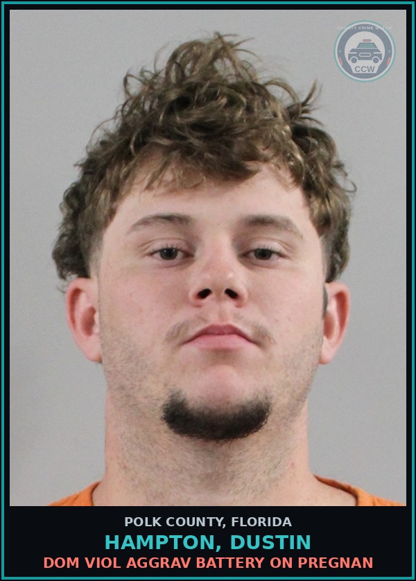 Booking mugshot of HAMPTON, DUSTIN in Polk County