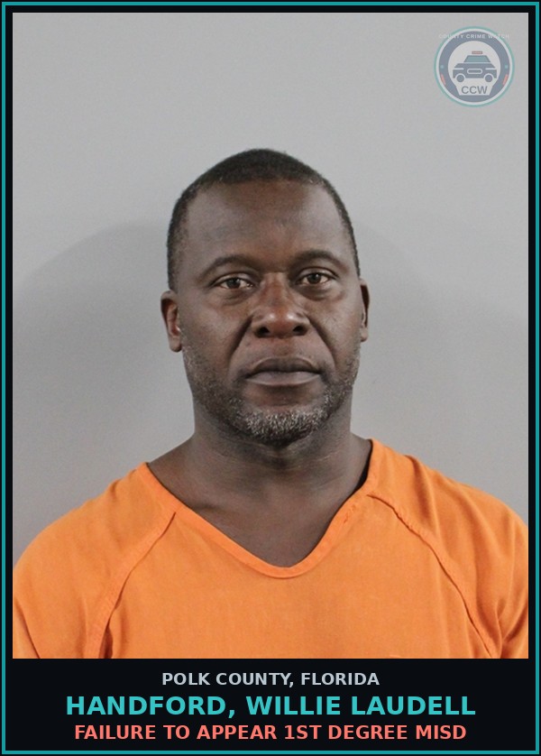 Booking mugshot of HANDFORD, WILLIE LAUDELL in Polk County