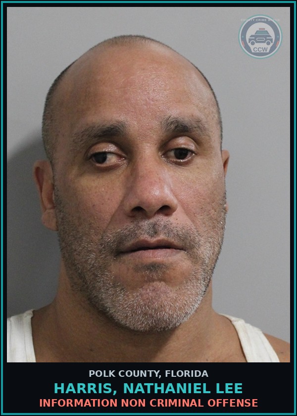 Booking mugshot of HARRIS, NATHANIEL LEE in Polk County