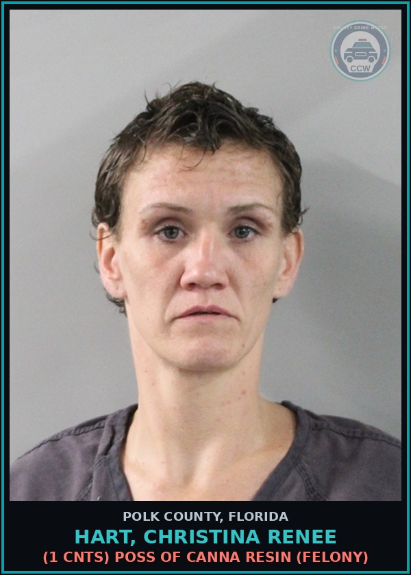 Booking mugshot of HART, CHRISTINA RENEE in Polk County