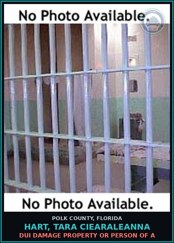 Booking mugshot of HART, TARA CIEARALEANNA in Polk County