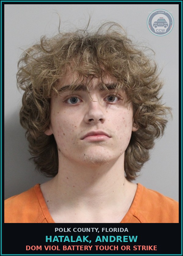 Booking mugshot of HATALAK, ANDREW in Polk County