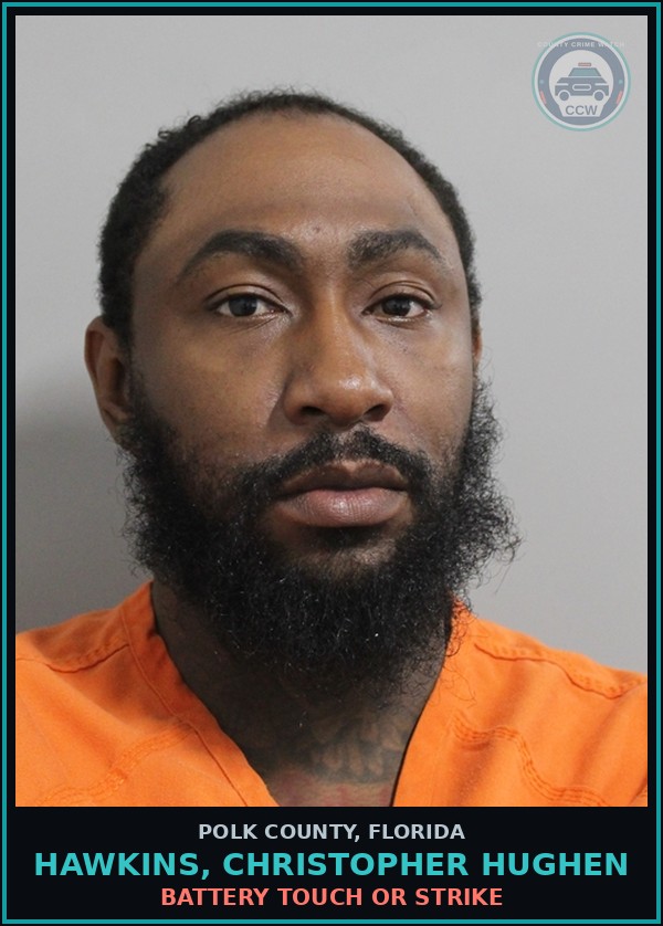 Booking mugshot of HAWKINS, CHRISTOPHER HUGHEN in Polk County