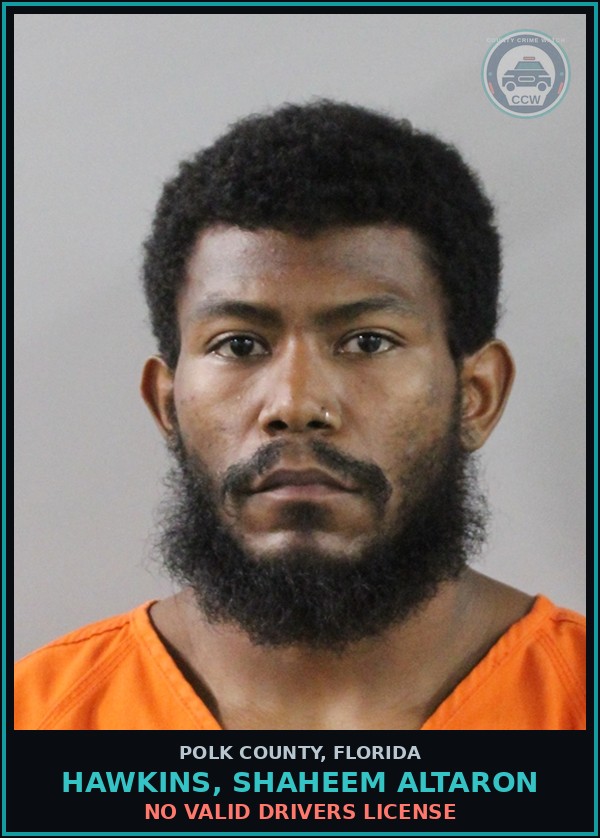 Booking mugshot of HAWKINS, SHAHEEM ALTARON in Polk County