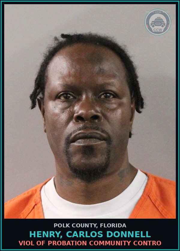 Booking mugshot of HENRY, CARLOS DONNELL in Polk County