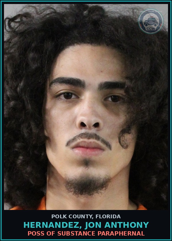 Booking mugshot of HERNANDEZ, JON ANTHONY in Polk County