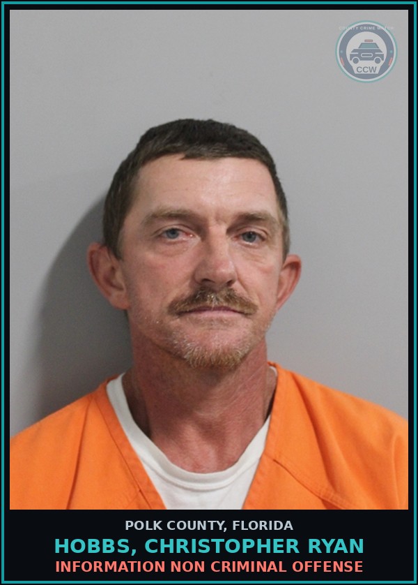 Booking mugshot of HOBBS, CHRISTOPHER RYAN in Polk County
