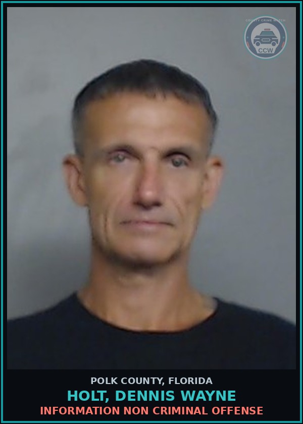Booking mugshot of HOLT, DENNIS WAYNE in Polk County