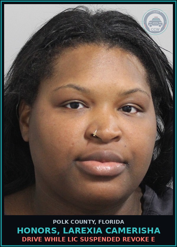 Booking mugshot of HONORS, LAREXIA CAMERISHA in Polk County