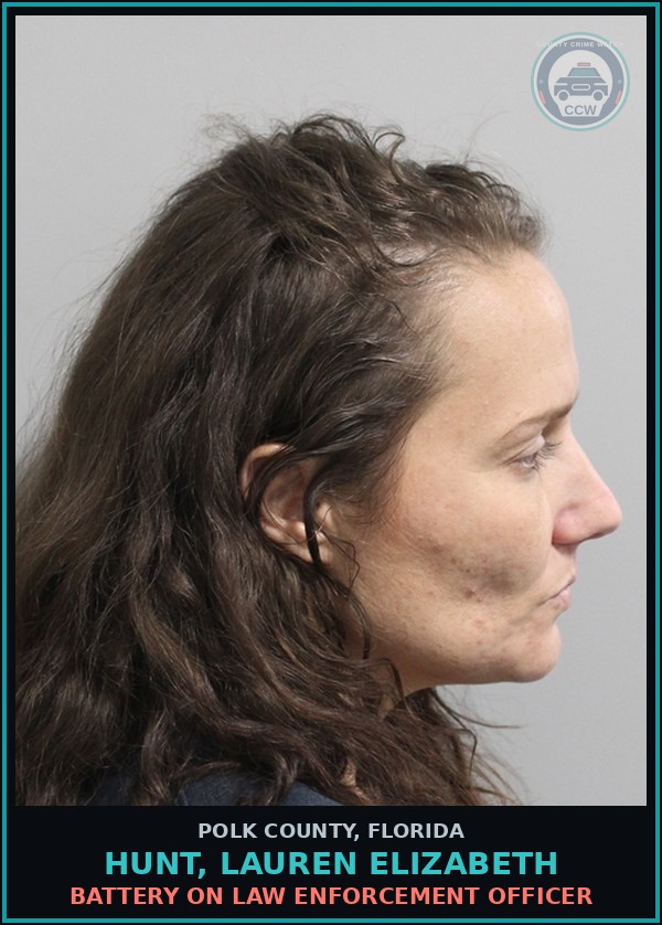 Booking mugshot of HUNT, LAUREN ELIZABETH in Polk County