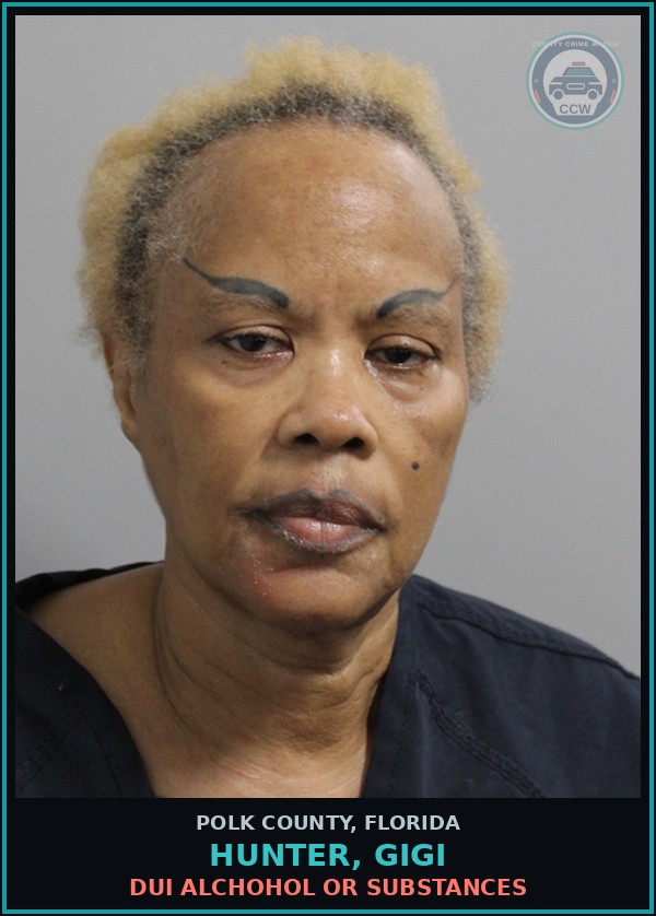Booking mugshot of HUNTER, GIGI in Polk County