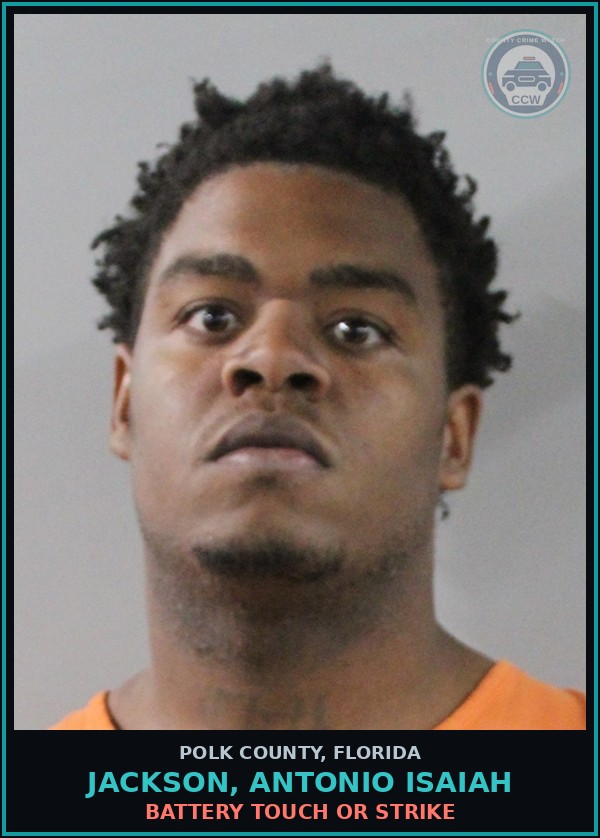 Booking mugshot of JACKSON, ANTONIO ISAIAH in Polk County
