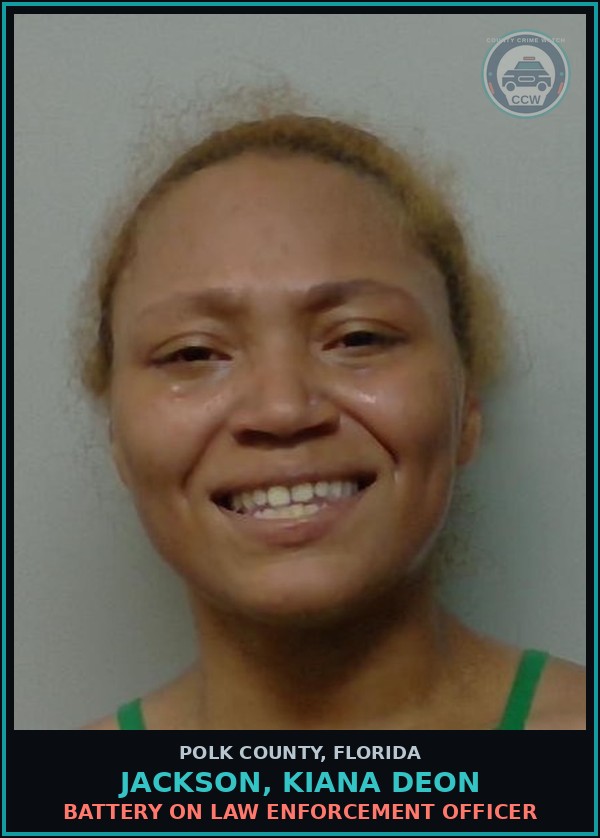 Booking mugshot of JACKSON, KIANA DEON in Polk County