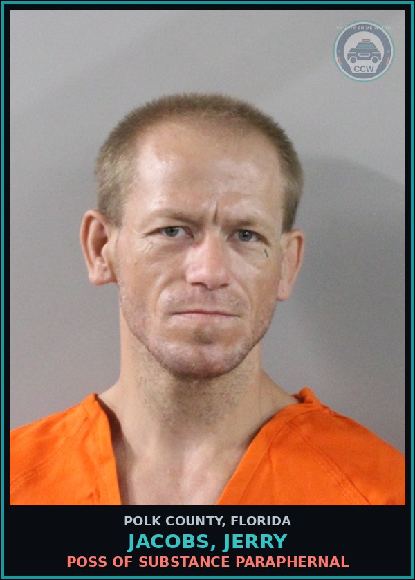 Booking mugshot of JACOBS, JERRY in Polk County