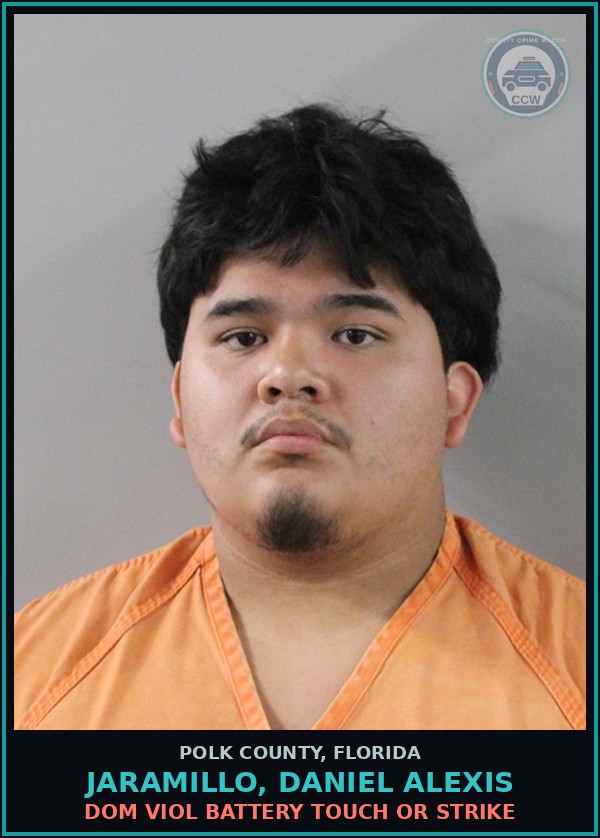 Booking mugshot of JARAMILLO, DANIEL ALEXIS in Polk County