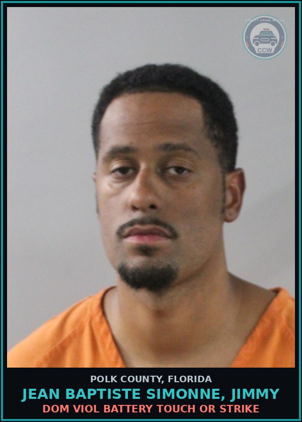 Booking mugshot of JEAN BAPTISTE SIMONNE, JIMMY in Polk County