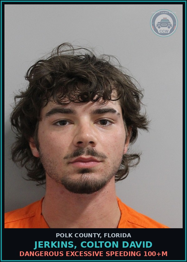 Booking mugshot of JERKINS, COLTON DAVID in Polk County