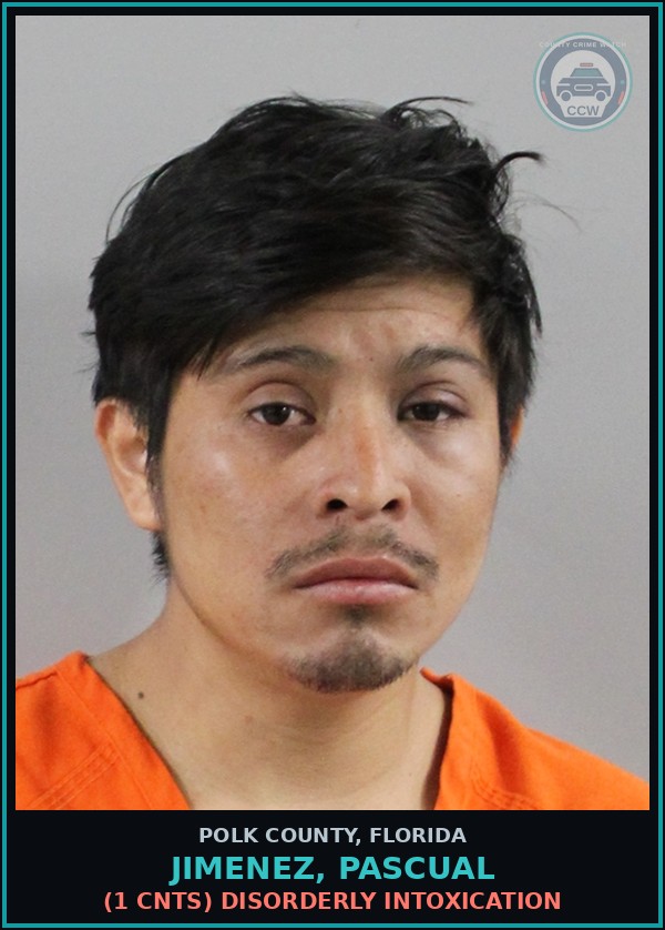 Booking mugshot of JIMENEZ, PASCUAL in Polk County