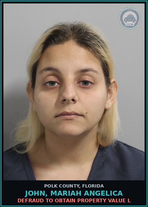 Booking mugshot of JOHN, MARIAH ANGELICA in Polk County