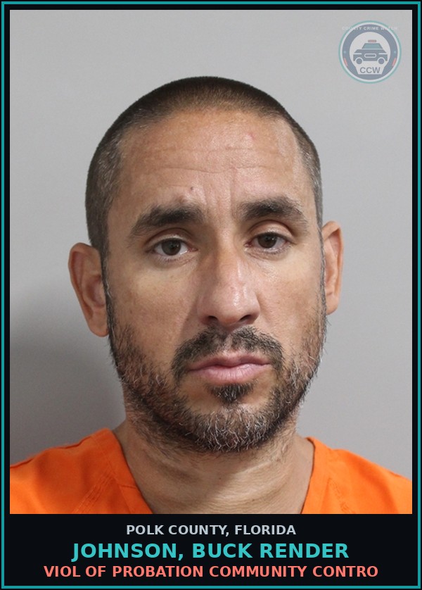 Booking mugshot of JOHNSON, BUCK RENDER in Polk County
