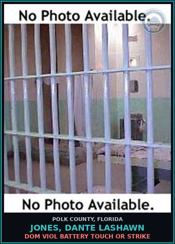 Booking mugshot of JONES, DANTE LASHAWN in Polk County