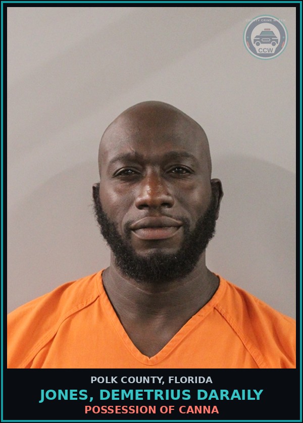 Booking mugshot of JONES, DEMETRIUS DARAILY in Polk County