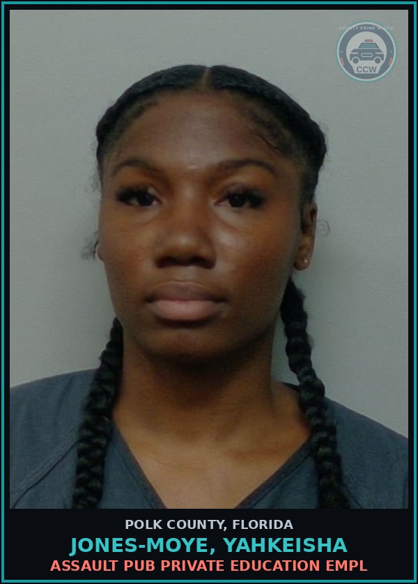 Booking mugshot of JONES-MOYE, YAHKEISHA in Polk County