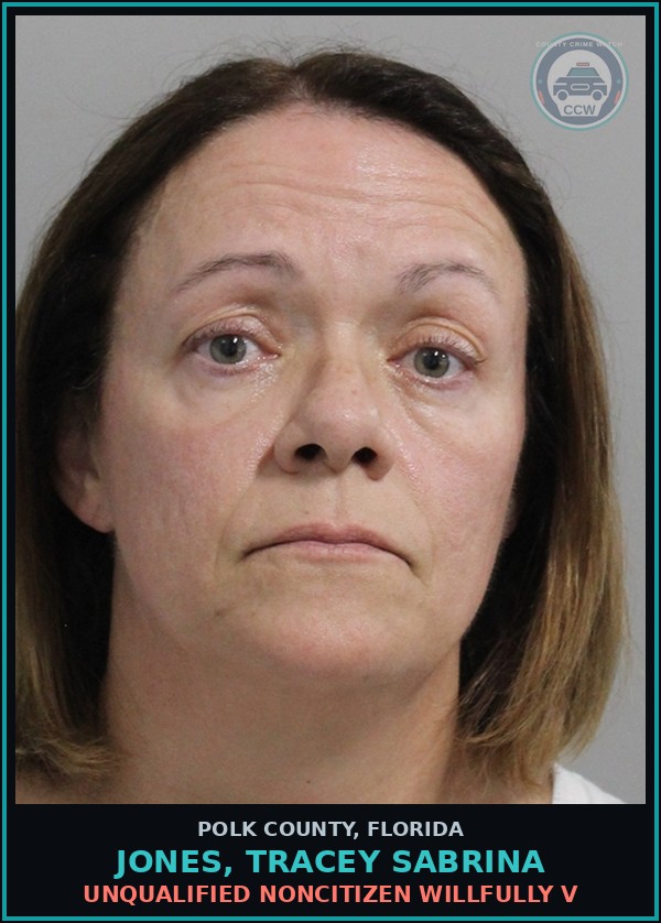 Booking mugshot of JONES, TRACEY SABRINA in Polk County