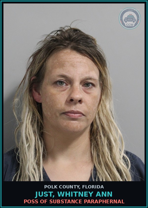 Booking mugshot of JUST, WHITNEY ANN in Polk County