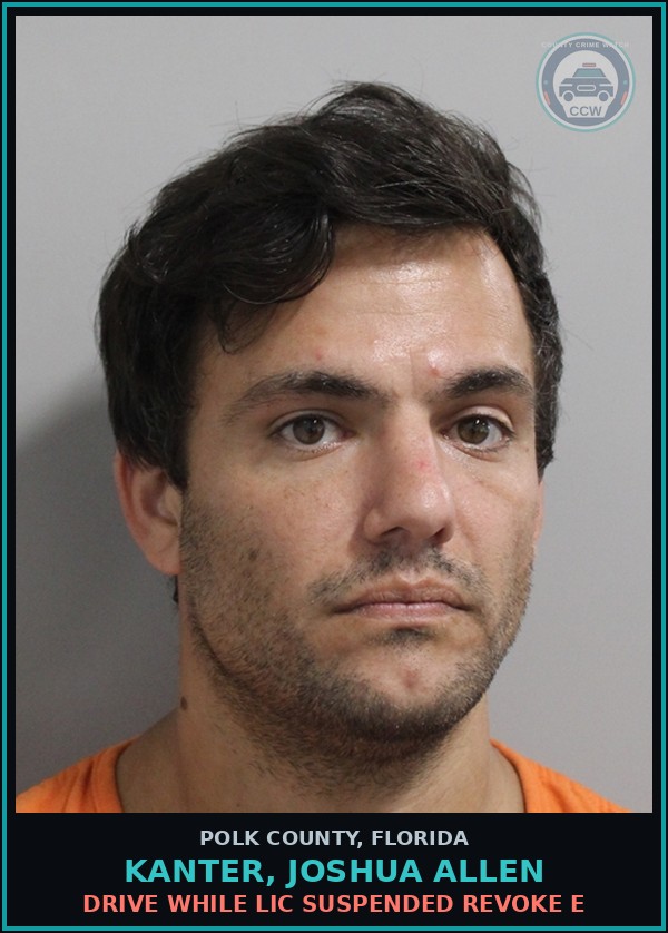 Booking mugshot of KANTER, JOSHUA ALLEN in Polk County