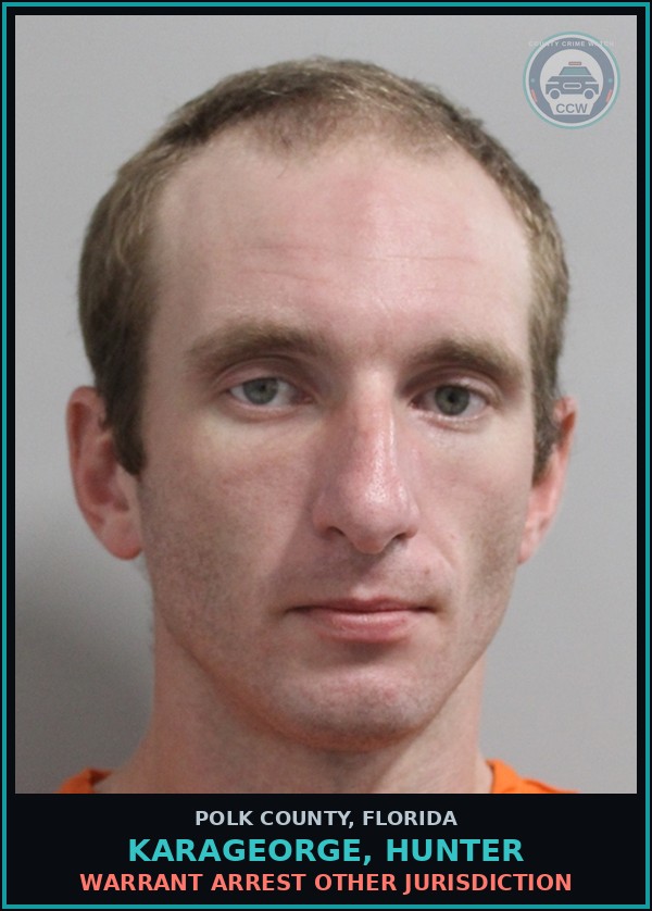 Booking mugshot of KARAGEORGE, HUNTER in Polk County