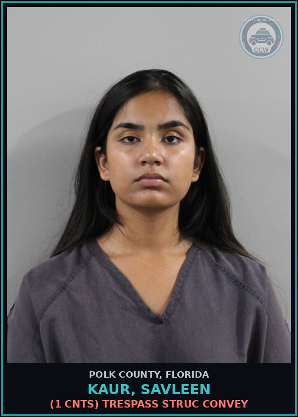 Booking mugshot of KAUR, SAVLEEN in Polk County