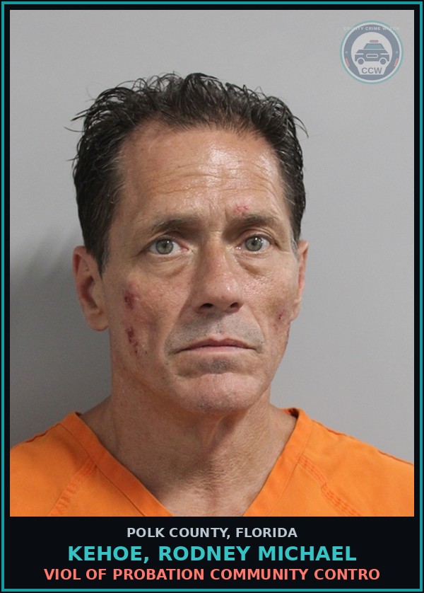 Booking mugshot of KEHOE, RODNEY MICHAEL in Polk County