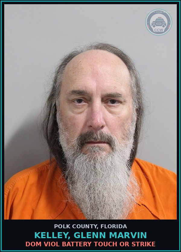 Booking mugshot of KELLEY, GLENN MARVIN in Polk County