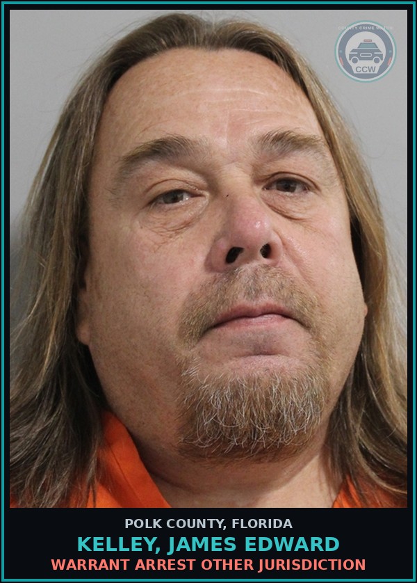 Booking mugshot of KELLEY, JAMES EDWARD in Polk County
