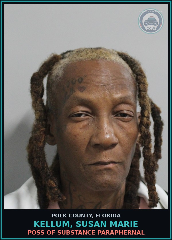 Booking mugshot of KELLUM, SUSAN MARIE in Polk County
