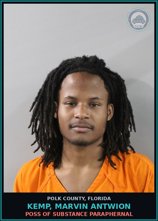 Booking mugshot of KEMP, MARVIN ANTWION in Polk County