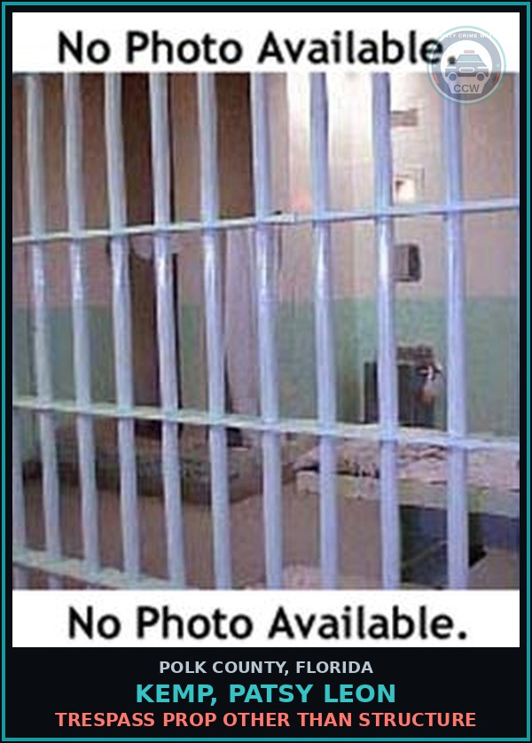 Booking mugshot of KEMP, PATSY LEON in Polk County